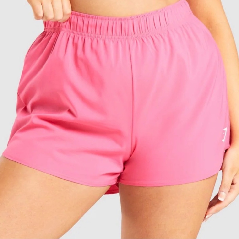 Pink GYMSHARK Athletic Shorts with Logo